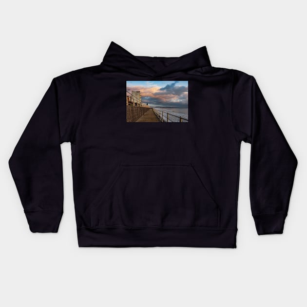 Swansea Bay, Wales Kids Hoodie by dasantillo